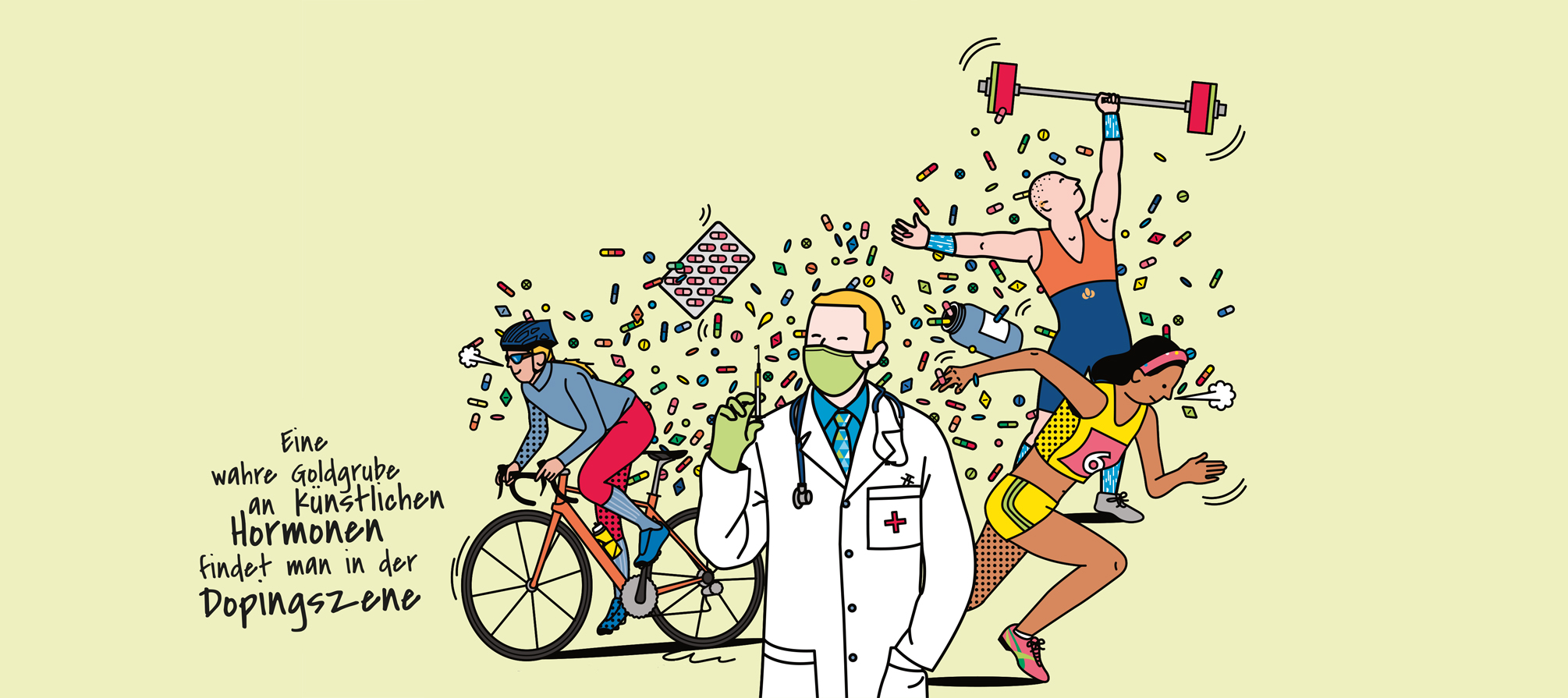 Doping_Michalka_Aufmacher_2 Illustration: Künstliche Hormone in der Dopingszene, Artificial hormones in the doping scene