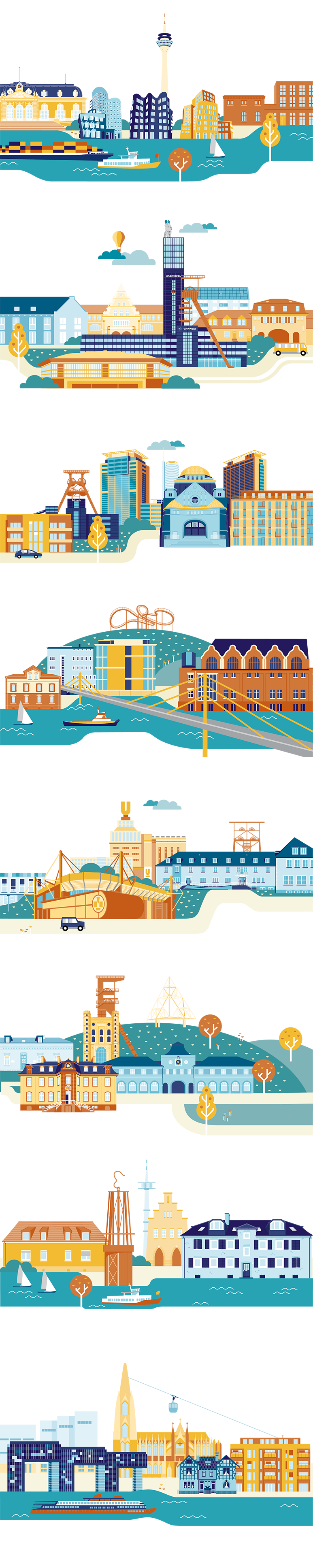 VivawestGB_Michalka_Kapiteltrenner_komplett Vivawest Geschäftsbericht Illustrationen, Vivawest Annual Report Illustrations